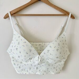 WEEKEND EDITION Soft Floral Cream and White Bralette